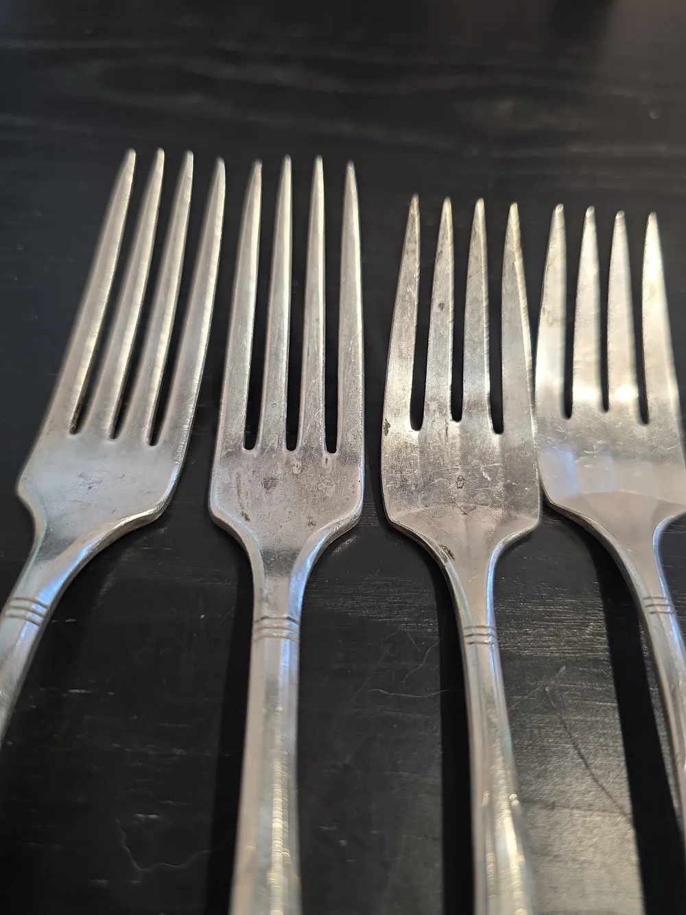 Oneida Silver Stainless Steel Dinner Forks - Set of Four